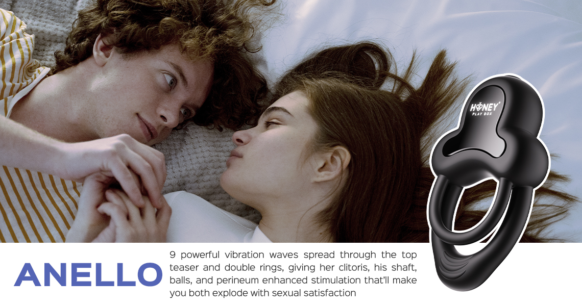 ANELLO-Honeyplaybox Design Vibrating Penis Cock Ring Remote Control Vibrating Cock Ring